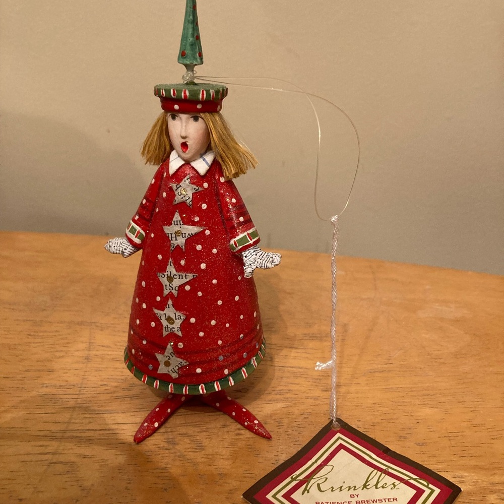 Dept 56 Krinkles Tall Caroler Ornament Patience Brewster w/ Tag & Box